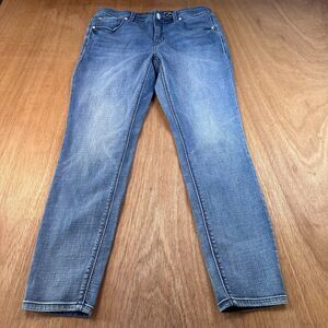Seven7 Skinny Jeans Womens 12 Medium Wash Faded Stretch Denim